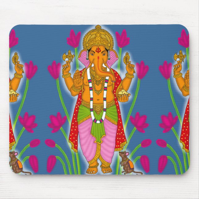Ganesha Mouse Pad, Phone Case & Keyring Set Pad (Front)