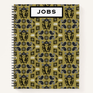 Ganesha Themed Hindu Art Print Notebook