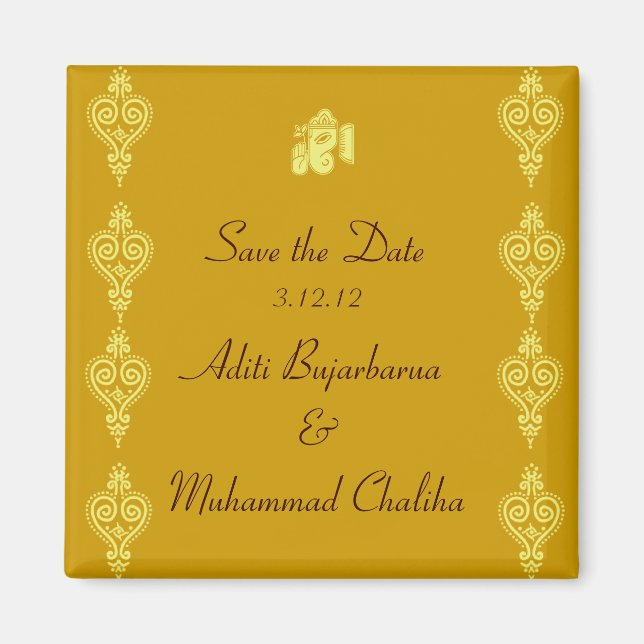 Ganesha Wedding Favour Magnets (Front)