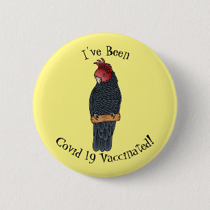 Gang gang cockatoo bird cartoon illustration 6 cm round badge
