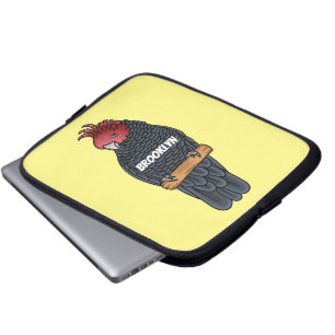 Gang gang cockatoo bird cartoon illustration  laptop sleeve