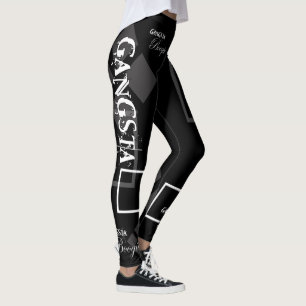 "GANGSTA BOOGIE" (BLACK ONLY) LEGGINGS