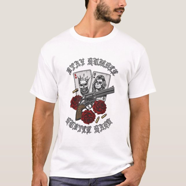 Gangsta design with playing cards T-Shirt (Front)