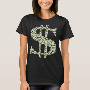 Gangsta Dollar Sign Cool Hip hop Rap   Money T-Shirt