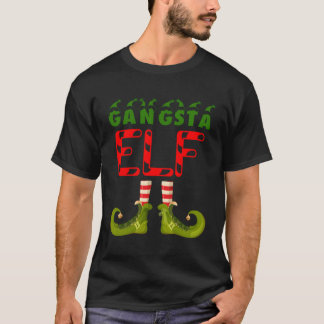 Gangsta Elf Funny Group Matching Family Pyjamas Fo T-Shirt