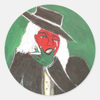 GANGSTA GONE CLASSIC ROUND STICKER
