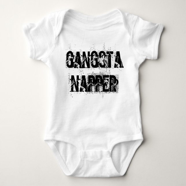 Gangsta napper baby bodysuit (Front)