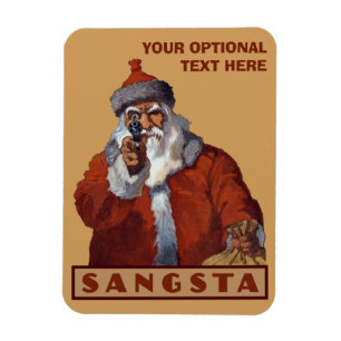 Gangsta Santa custom magnet