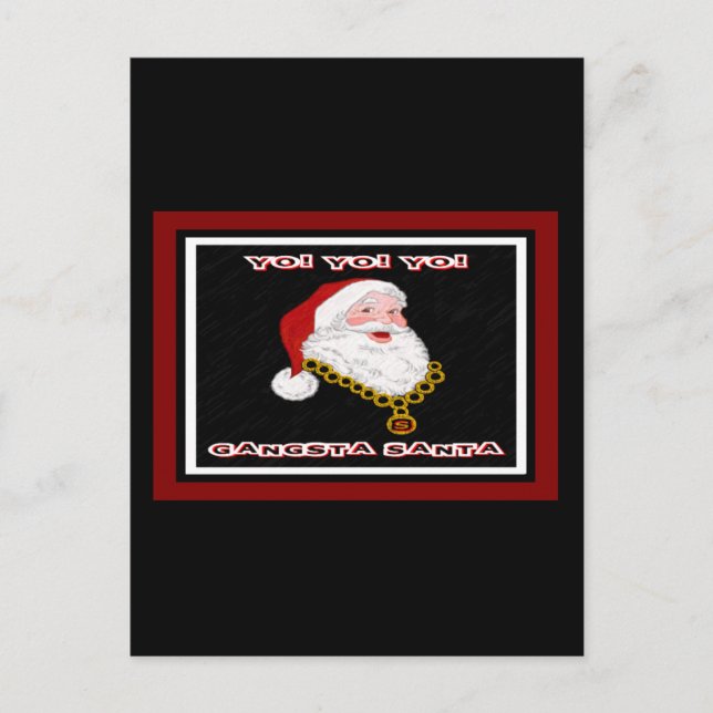 Gangsta Santa Postcard (Front)