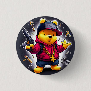 Gangsta Winnie the Pooh 1 3 Cm Round Badge