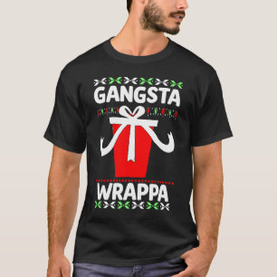 Gangsta Wrappa Merry Christmas Santa Claus Christm T-Shirt