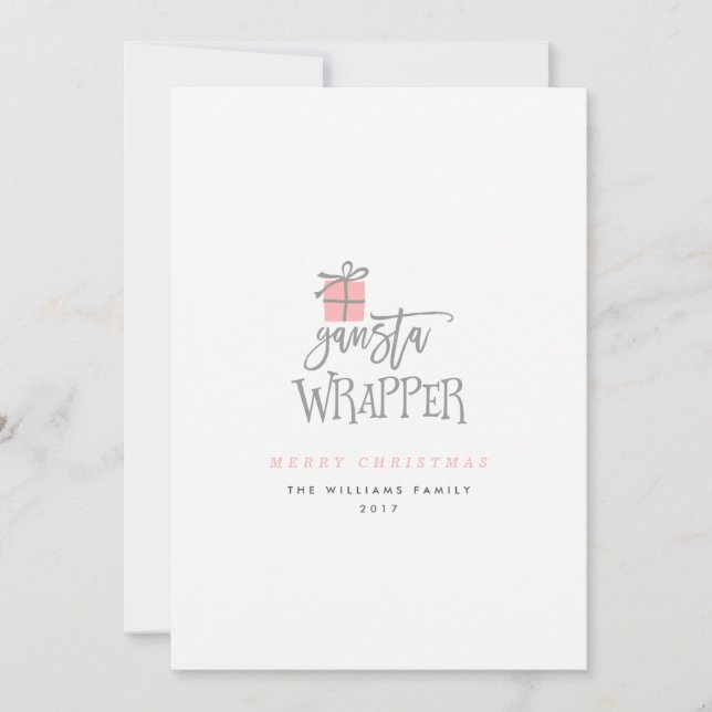 Gangsta Wrapper Christmas Cards (Front)