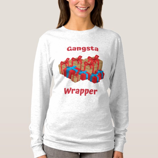 Gangsta Wrapper Christmas Shirt (Front)