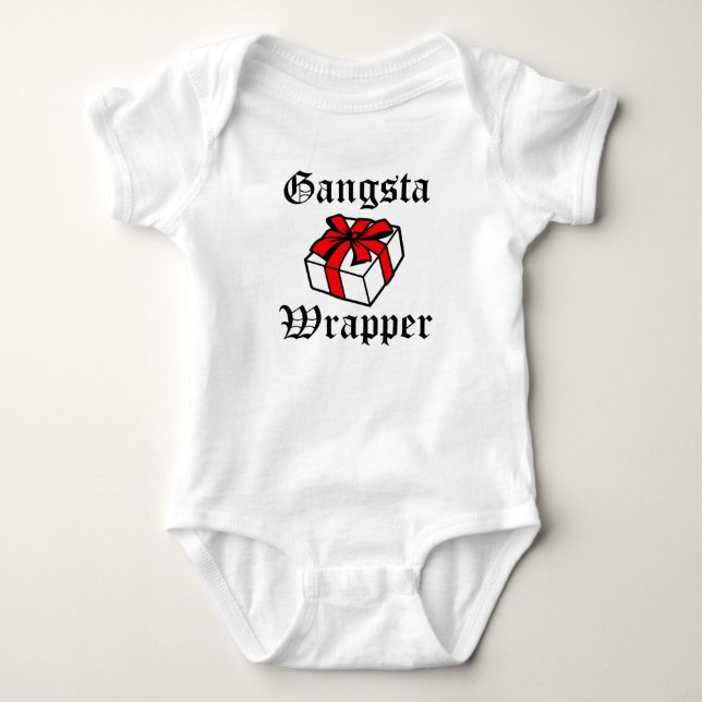 Gangsta Wrapper funny Christmas T-Shirt (Front)