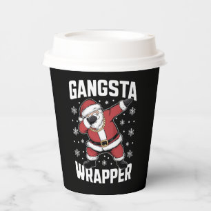 Gangsta Wrapper Funny Dabbing Santa Christmas Paper Cups