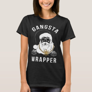 Gangsta Wrapper Gangster Santa Funny Christmas T-Shirt