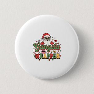 Gangsta Wrapper Santa Christmas 6 Cm Round Badge