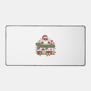 Gangsta Wrapper Santa Christmas Desk Mat