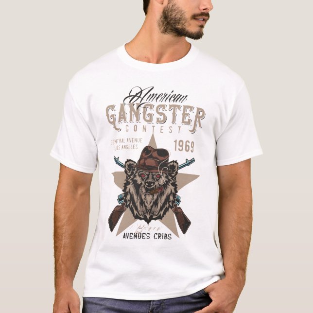 gangster bear 2 T-Shirt (Front)