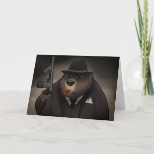 Gangster Bear Card