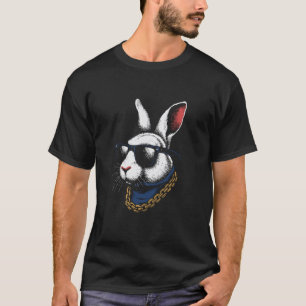 Gangster Bunny with Sunglasses Cool Hip-Hop Rap St T-Shirt