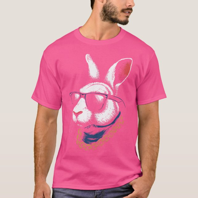 Gangster Bunny With Sunglasses Cool Hip-Hop Rap St T-Shirt (Front)
