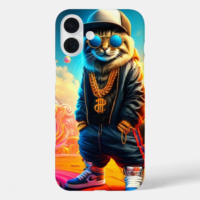 Gangster Cat Phone Case (Back)