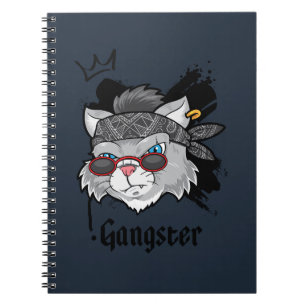 Gangster Cat Street Portrait Notebook