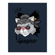Gangster Cat Street Portrait