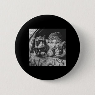 Gangster Cats Street Funny 6 Cm Round Badge