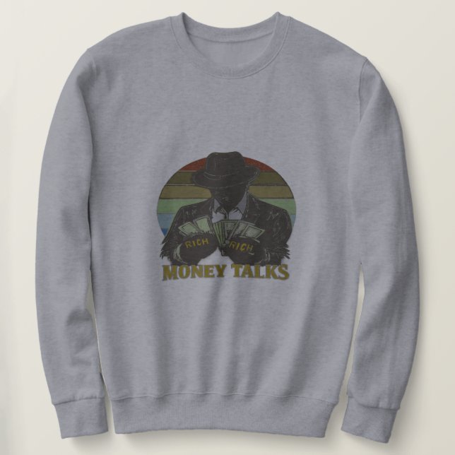 Gangster counting cash sweatshirt (Design Front)
