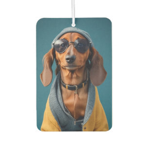 Gangster Dachshund Car Air Freshener