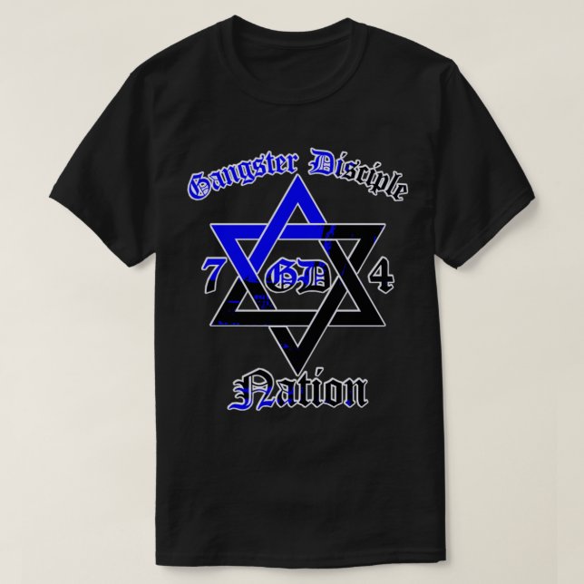 Gangster Disciple Nation GD 74 Folks GDN  T-Shirt (Design Front)