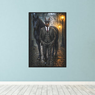 Gangster Doberman Canvas Print