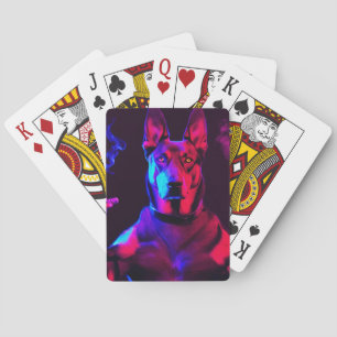 gangster dog playing cards