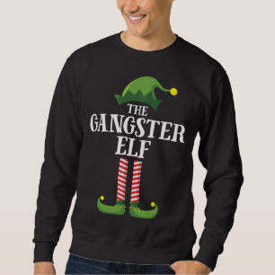 Gangster Elf Matching Family Christmas Party Sweatshirt