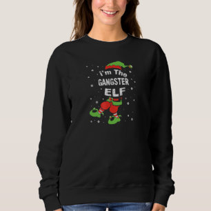 Gangster Elf Matching Family Group Christmas Pajam Sweatshirt