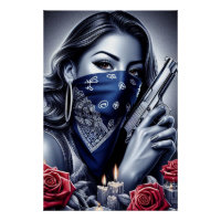 Gangster Girl Hip Hop chicano art Design