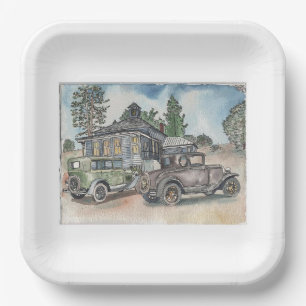 Gangster Hideout Paper Plate