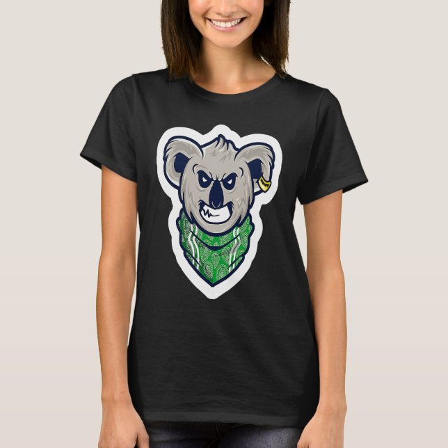 Gangster Koala Bear Cool Gas Mask Fluffy Animal Au T-Shirt (Front)