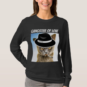 GANGSTER OF LOVE FEDORA CAT T-SHIRTS