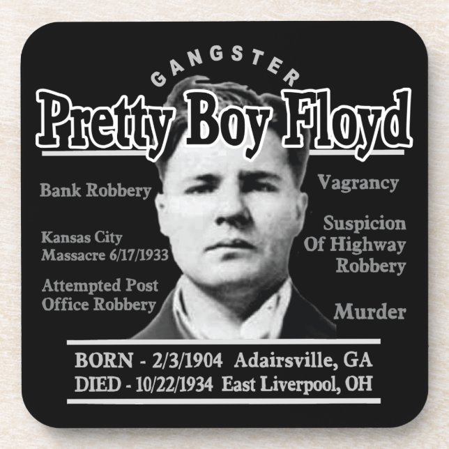 Gangster Pretty Boy Floyd Coaster (Front)