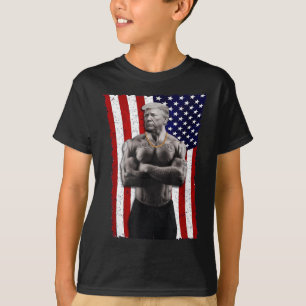 Gangster Pro Donald Trump Tattoo Republican Americ T-Shirt