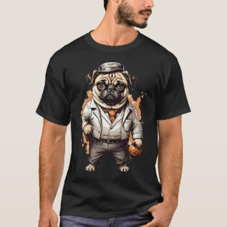 Gangster Pug Halloween T-Shirt