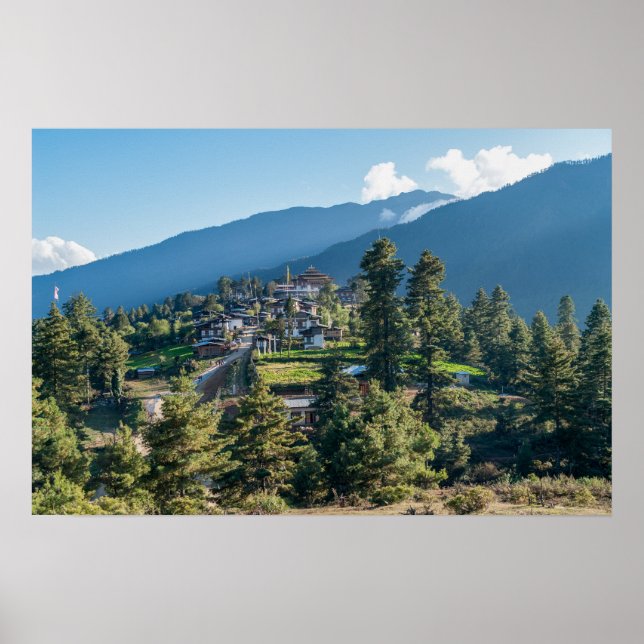 Gangtey Goemba Buddhist monastery , central Bhutan Poster (Front)