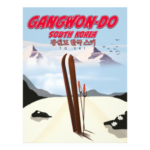 Gangwon do korea Ski poster