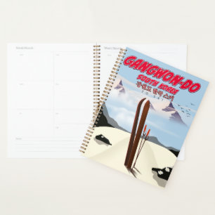 Gangwon do korea Ski poster Planner