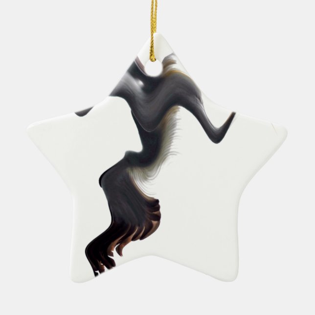 Gannets-Abstract Sea Bird Ceramic Tree Decoration (Front)