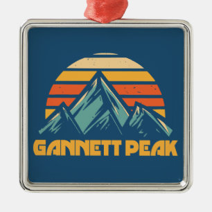 Gannett Peak Retro Turquoise Metal Tree Decoration