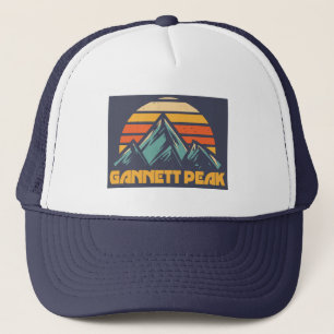 Gannett Peak Retro Turquoise Trucker Hat